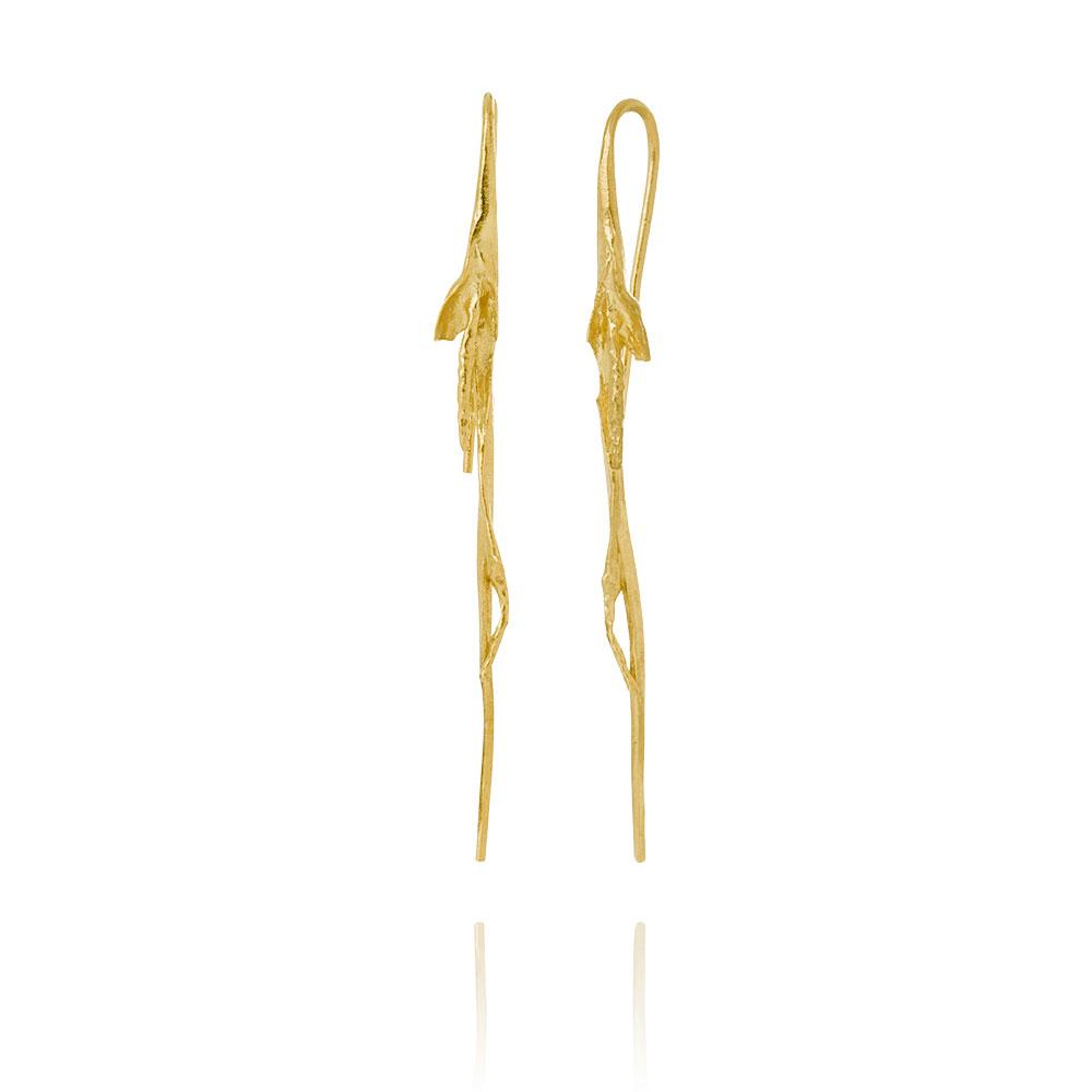 Erika Collection 105 GP - Drop Earrings in Gold Plated 925 Sterling Silver - AURUM Icelandic Jewelry