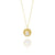 Erika Collection 207 GP - Gold-Plated Sterling Silver Pendant Necklace with Swarovski Pearl - AURUM Icelandic Jewelry