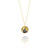 Erika Collection 207 GP BL - Gold-Plated Sterling Silver Pendant Necklace with Black Swarovski Pearl - AURUM Icelandic Jewelry
