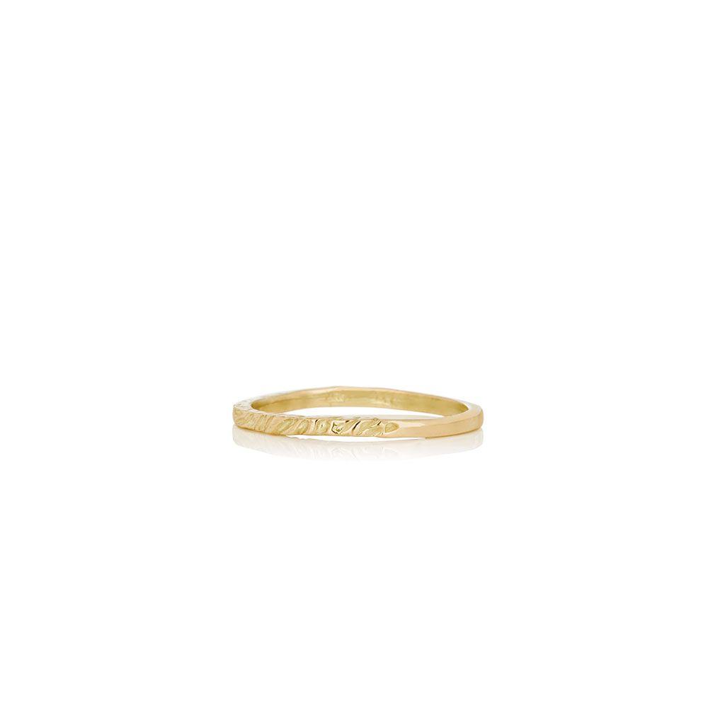 Women's solid gold ring - ICE