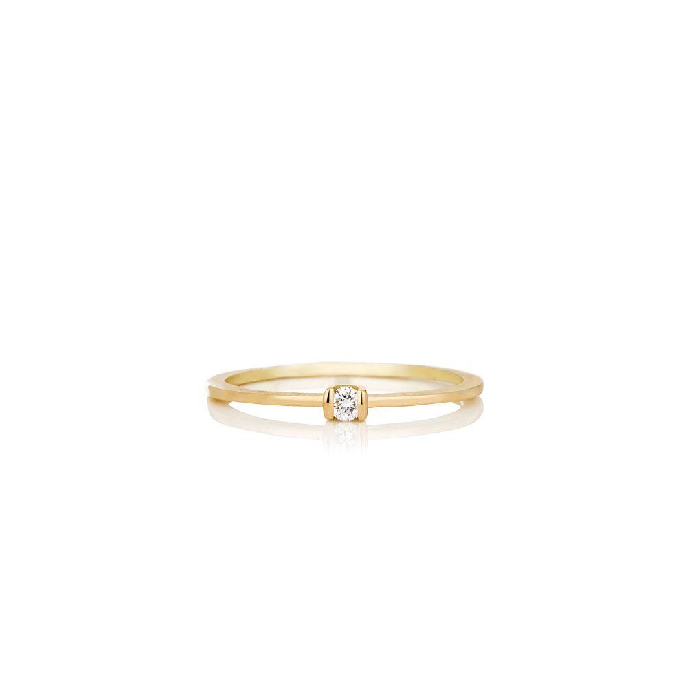 Women's solid gold ring - DIAMOND
