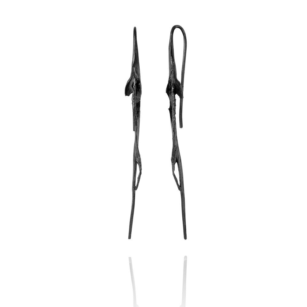 Erika Collection 105 OX - Drop Earrings in 925 Oxidized Sterling Silver - AURUM Icelandic Jewelry