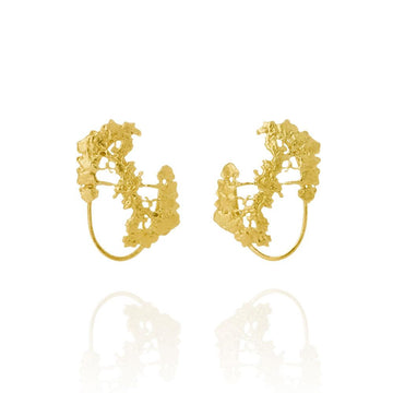 Erika Collection 106 GP - Stud Earrings in Gold-Plated 925 Sterling Silver - AURUM Icelandic Jewelry