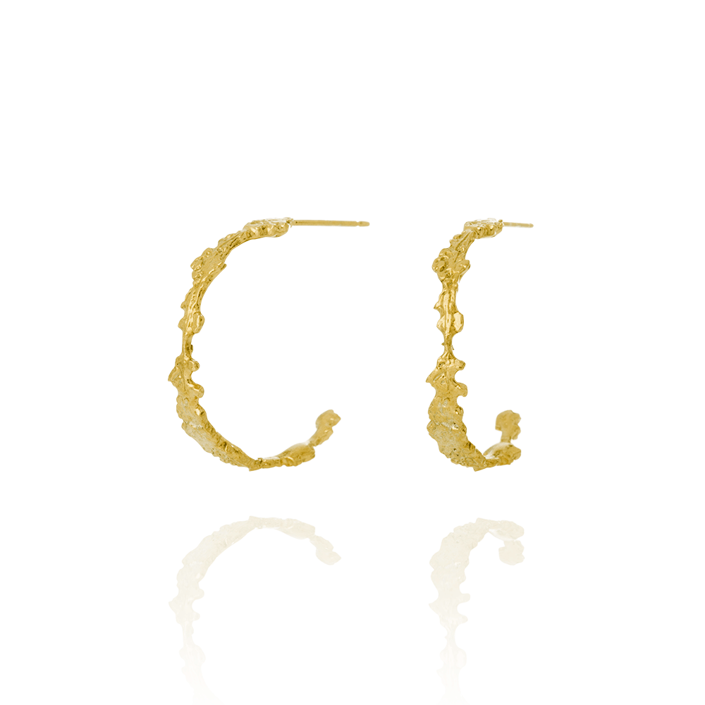 Erika Collection 108 GP - Stud Earrings in Gold-Plated 925 Sterling Silver - AURUM Icelandic Jewelry