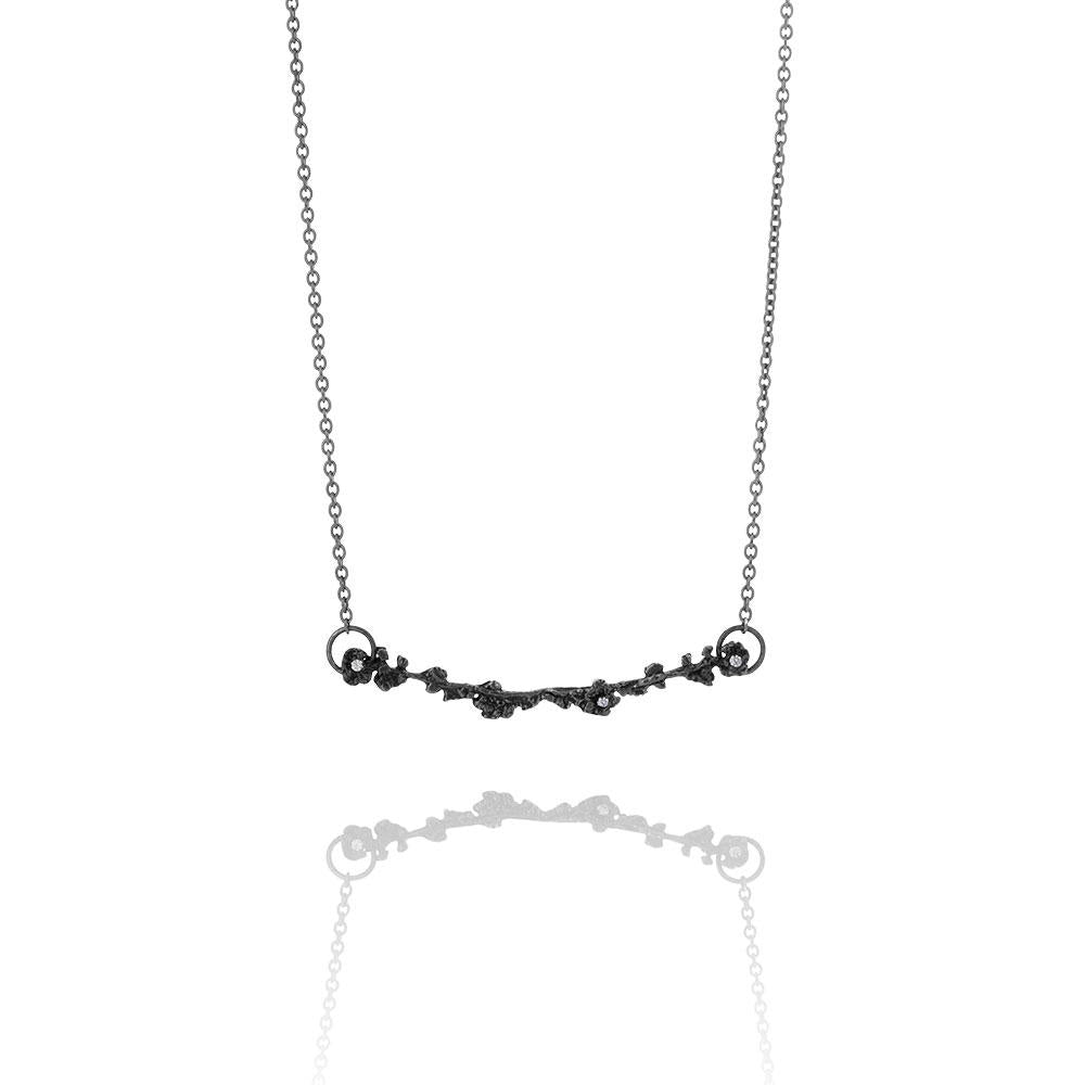 Erika Collection 202 OX - Oxidized Sterling Silver Necklace - AURUM Icelandic Jewelry