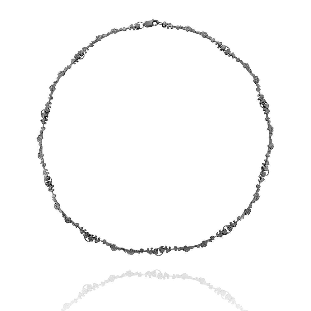 Erika Collection 206 OX - Oxidized Sterling Silver Necklace - AURUM Icelandic Jewelry