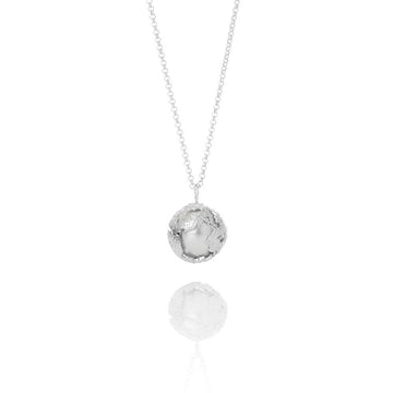 Erika Collection 207 - Sterling Silver Pendant Necklace with Swarovski Pearl - AURUM Icelandic Jewelry