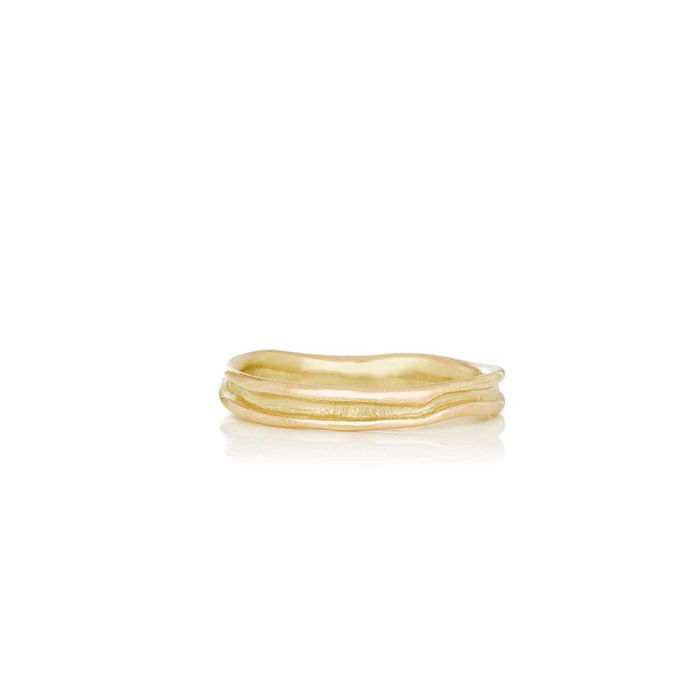Men's solid gold ring - WATERWAY