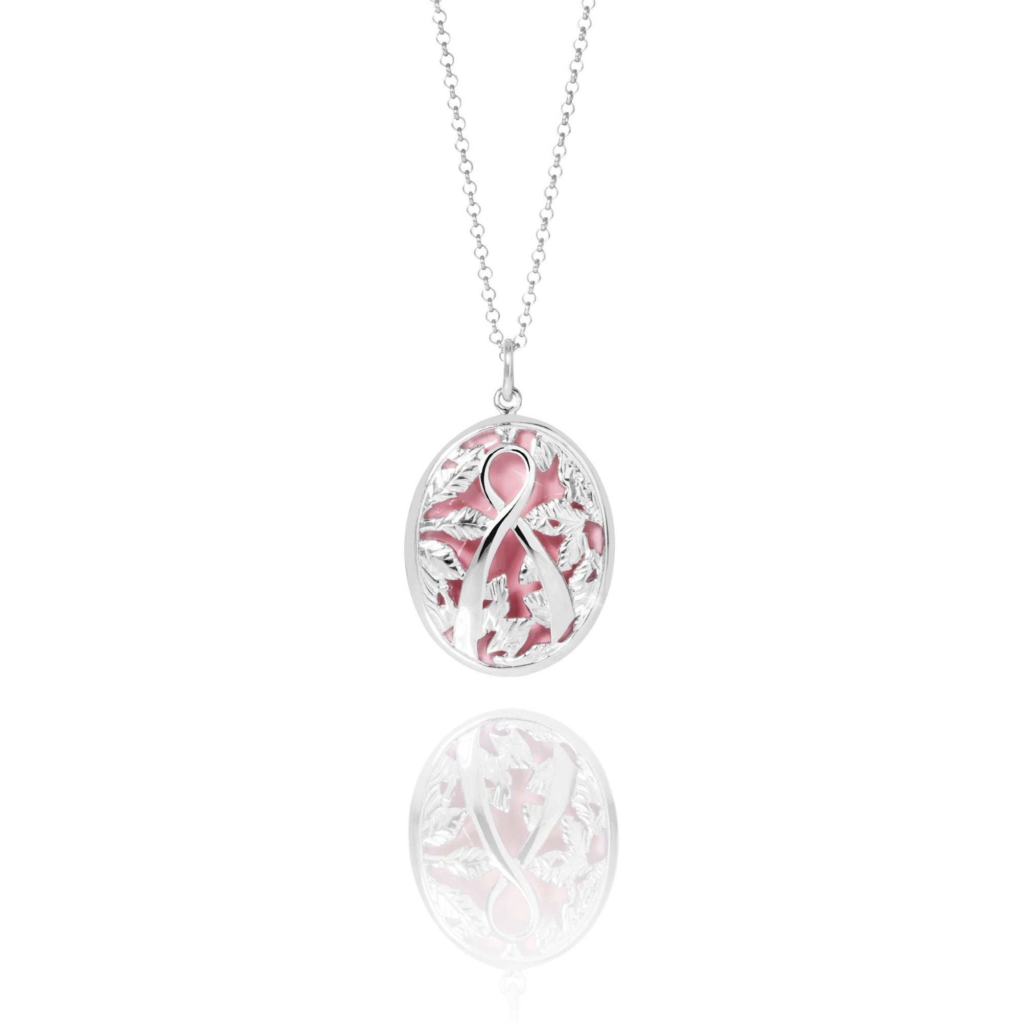 aurum x bleika slaufan 2020 limited-edition necklace for breast cancer research