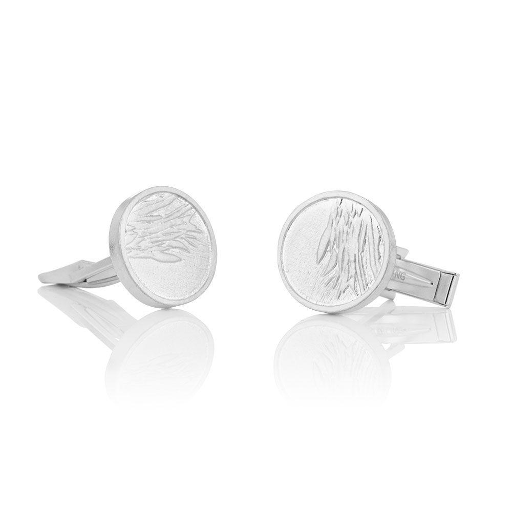 Mens sterling silver fold cufflinks